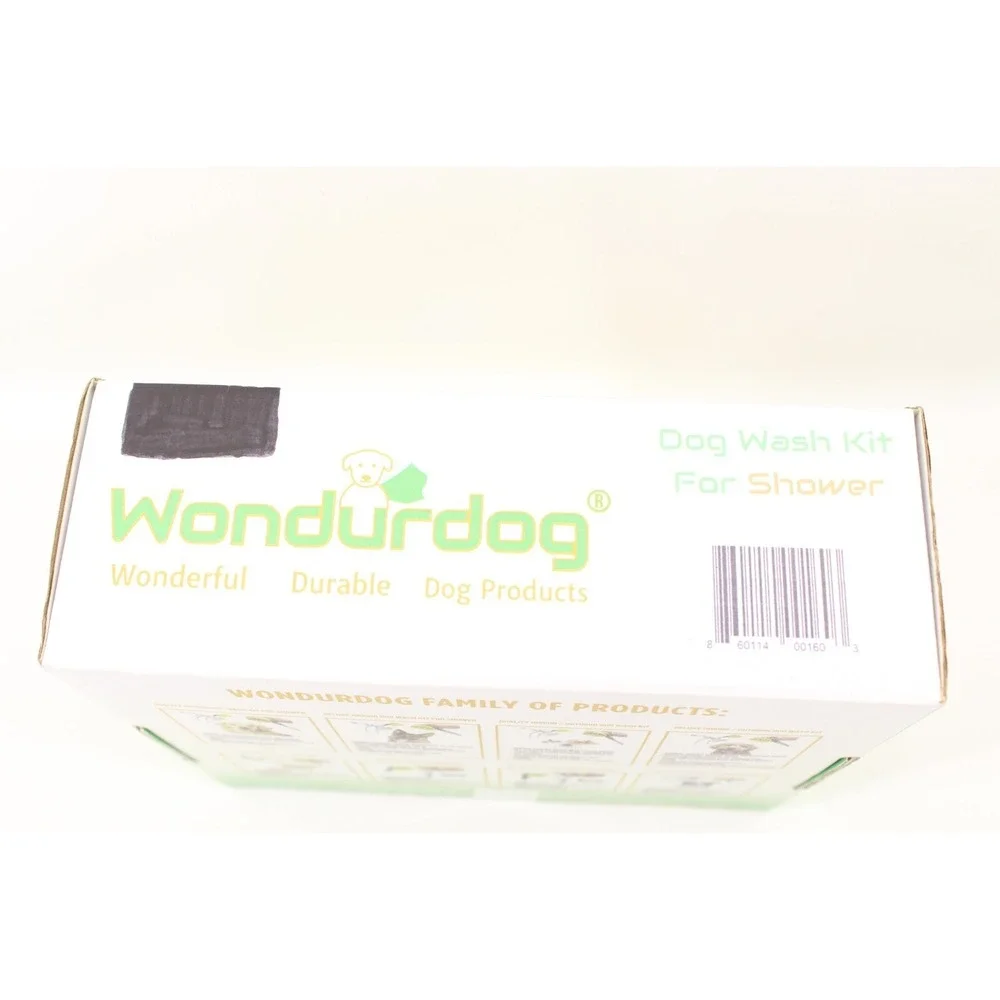 Wondurdog Quality at Home Dog‎ Wash Kit for Shower with Splash Guard Shield
